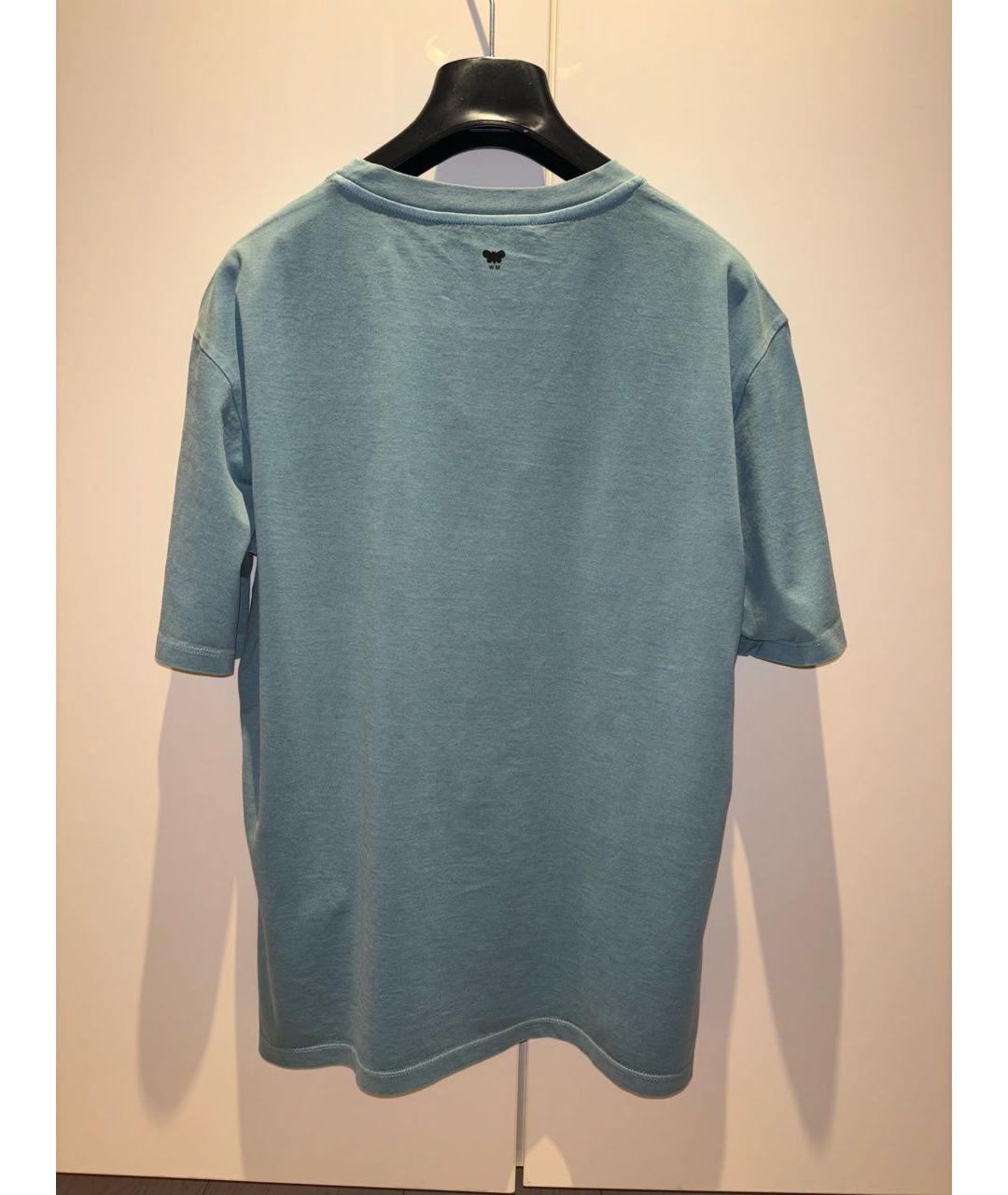 WEEKEND MAX MARA Голубая хлопковая футболка, фото 2