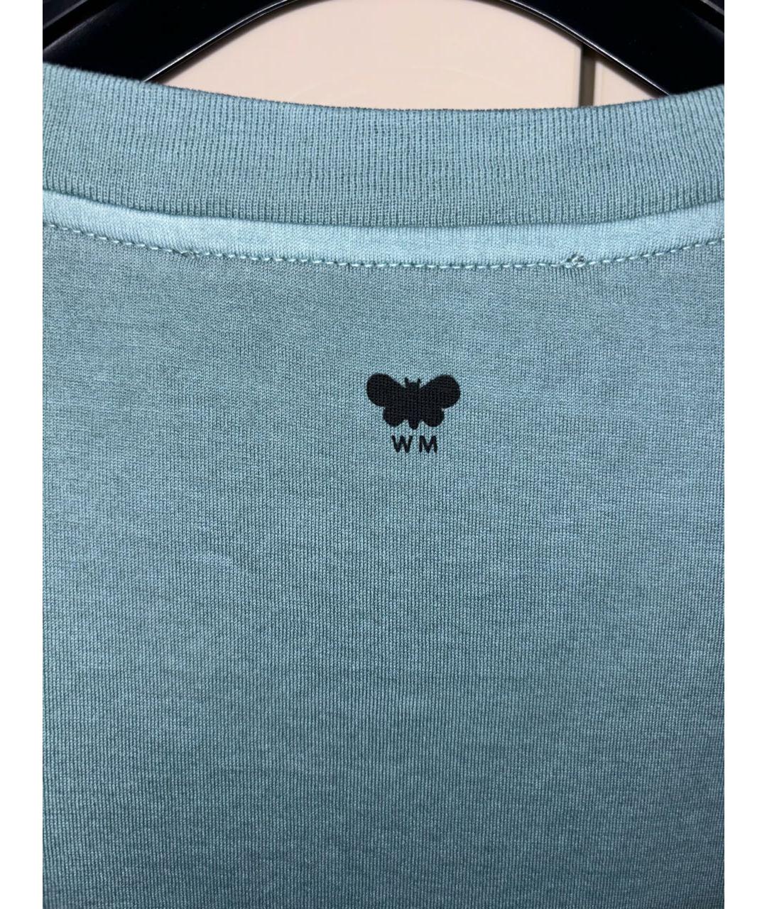 WEEKEND MAX MARA Голубая хлопковая футболка, фото 8
