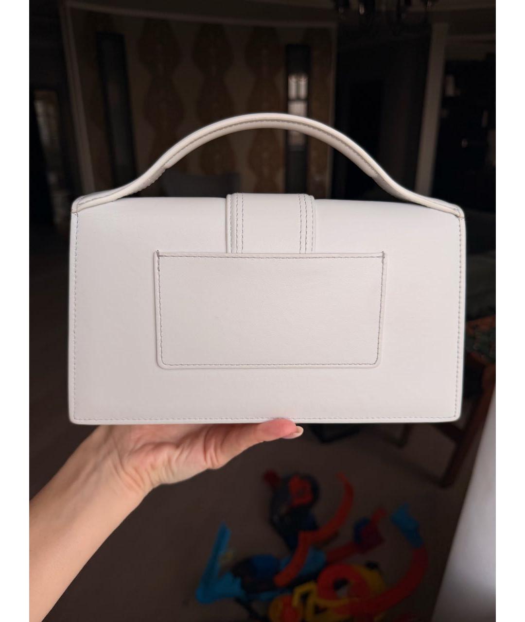 JACQUEMUS Белая кожаная сумка через плечо, фото 6