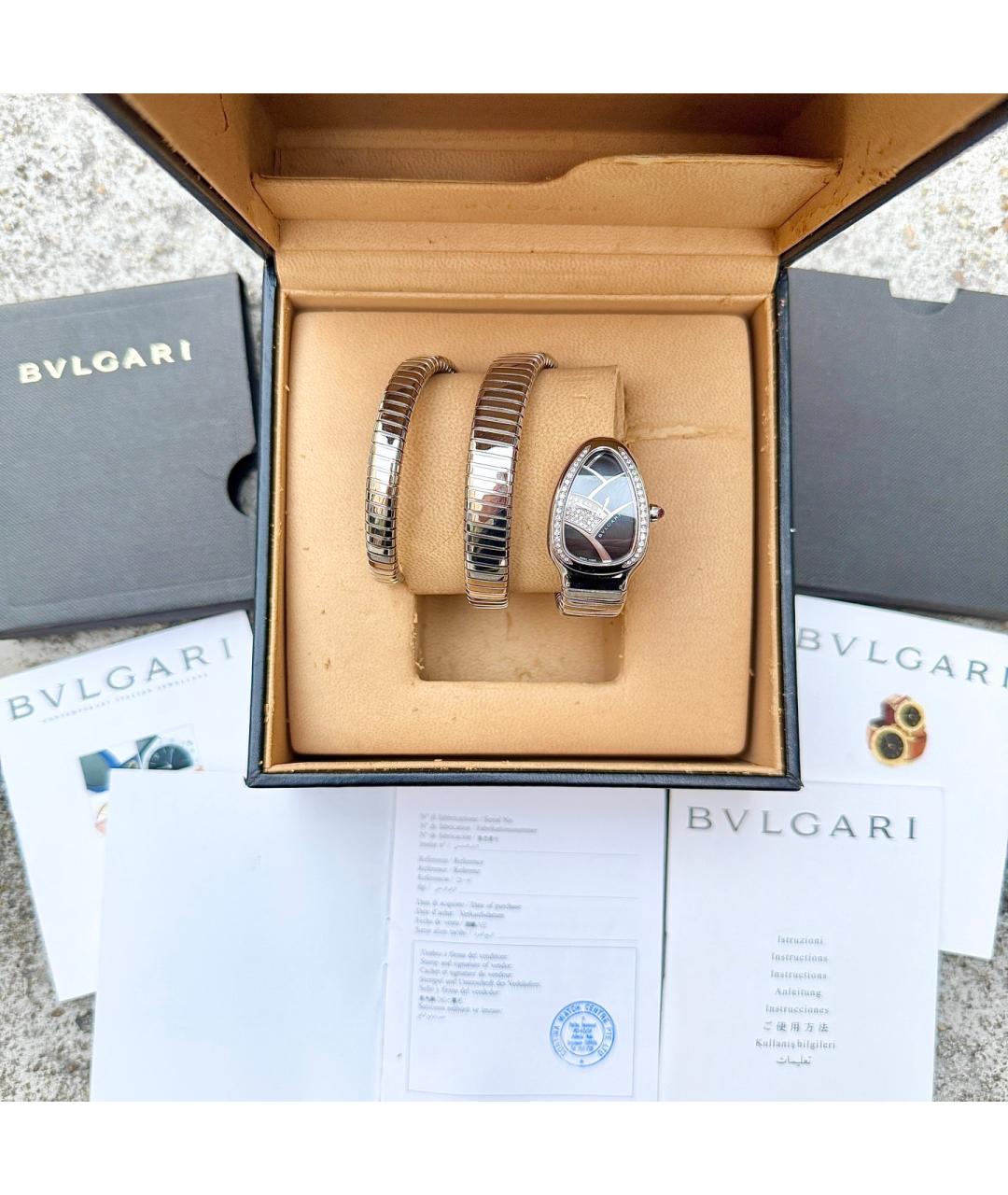 BVLGARI Черные часы, фото 8
