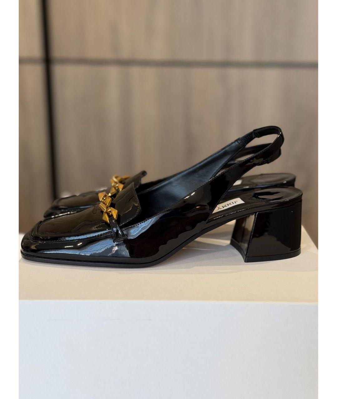 JIMMY CHOO Черные туфли из лакированной кожи, фото 9