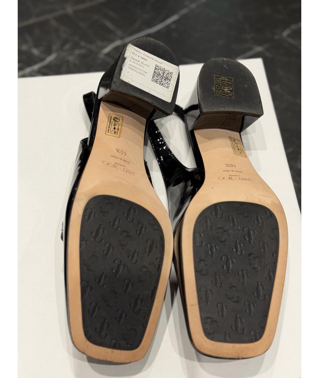 JIMMY CHOO Черные туфли из лакированной кожи, фото 7