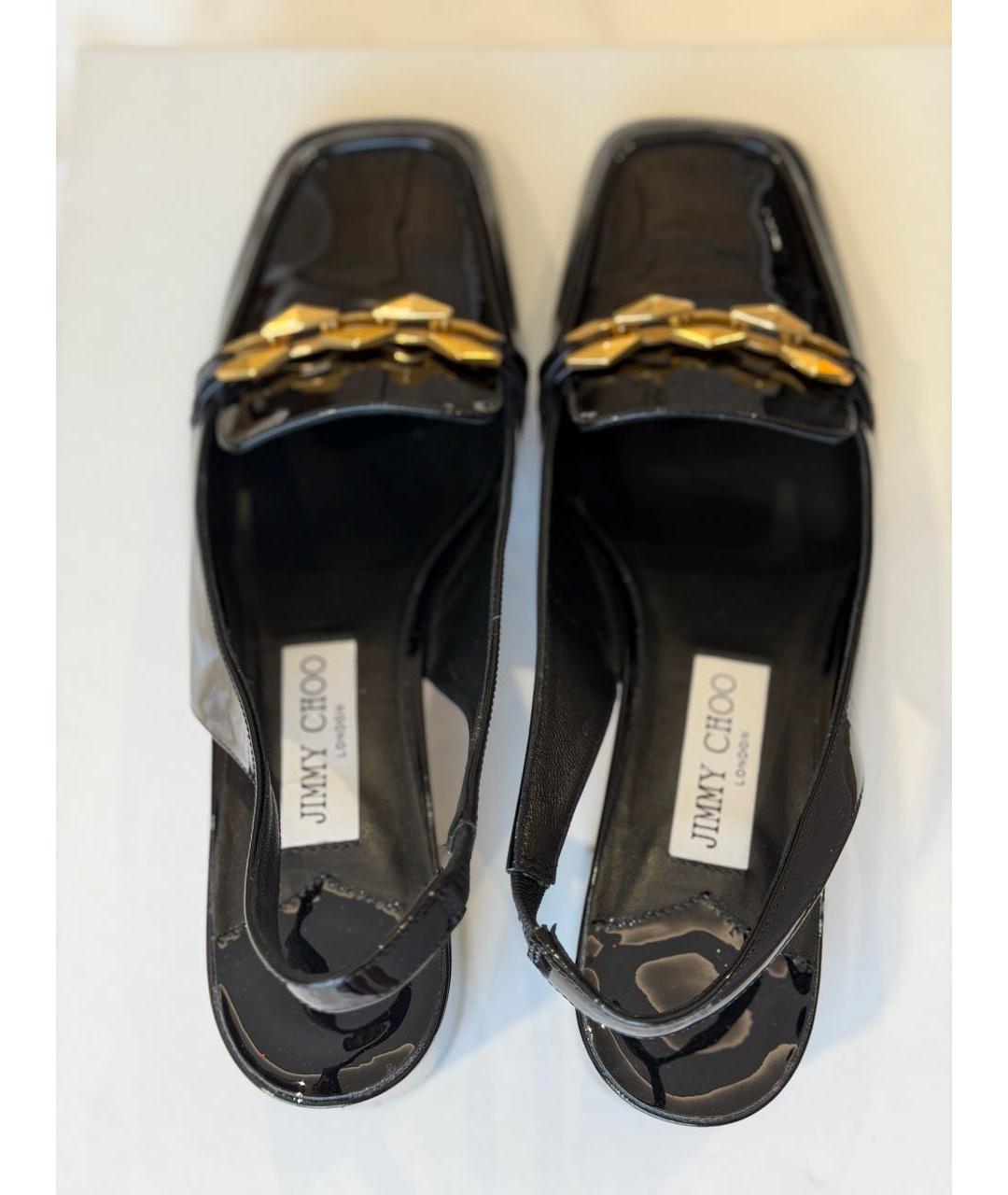 JIMMY CHOO Черные туфли из лакированной кожи, фото 2