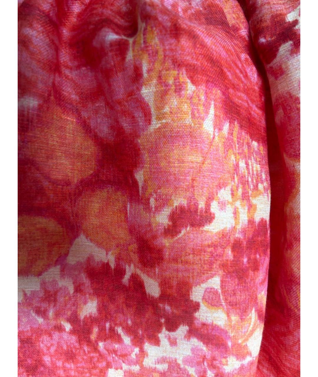 ZIMMERMANN Коралловое льняное повседневное платье, фото 4