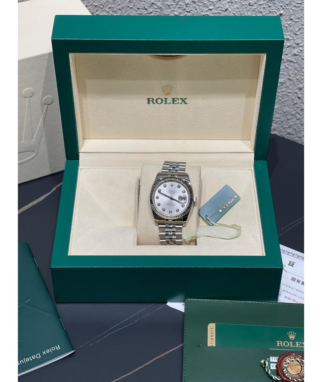 ROLEX Белые часы из белого золота, фото 7
