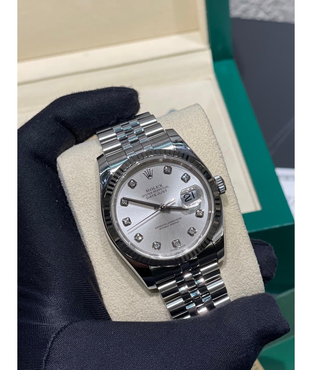 ROLEX Белые часы из белого золота, фото 3
