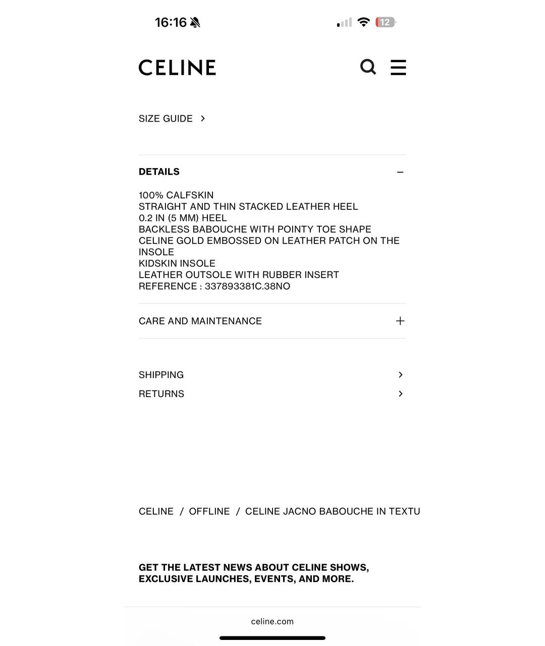 CELINE Черные кожаные мюли, фото 7