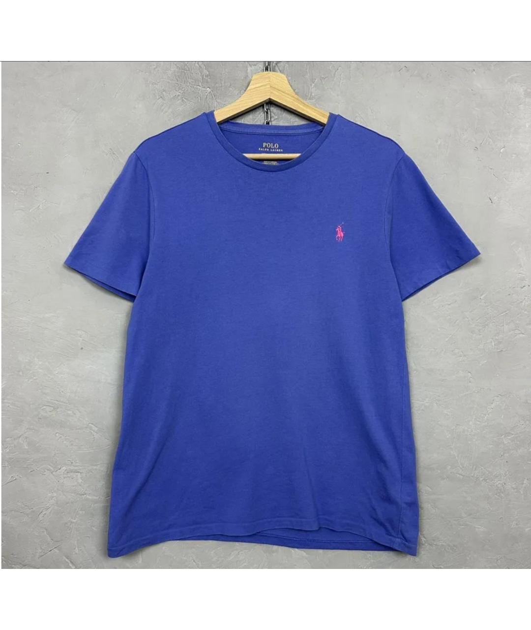 POLO RALPH LAUREN Синяя хлопковая футболка, фото 6