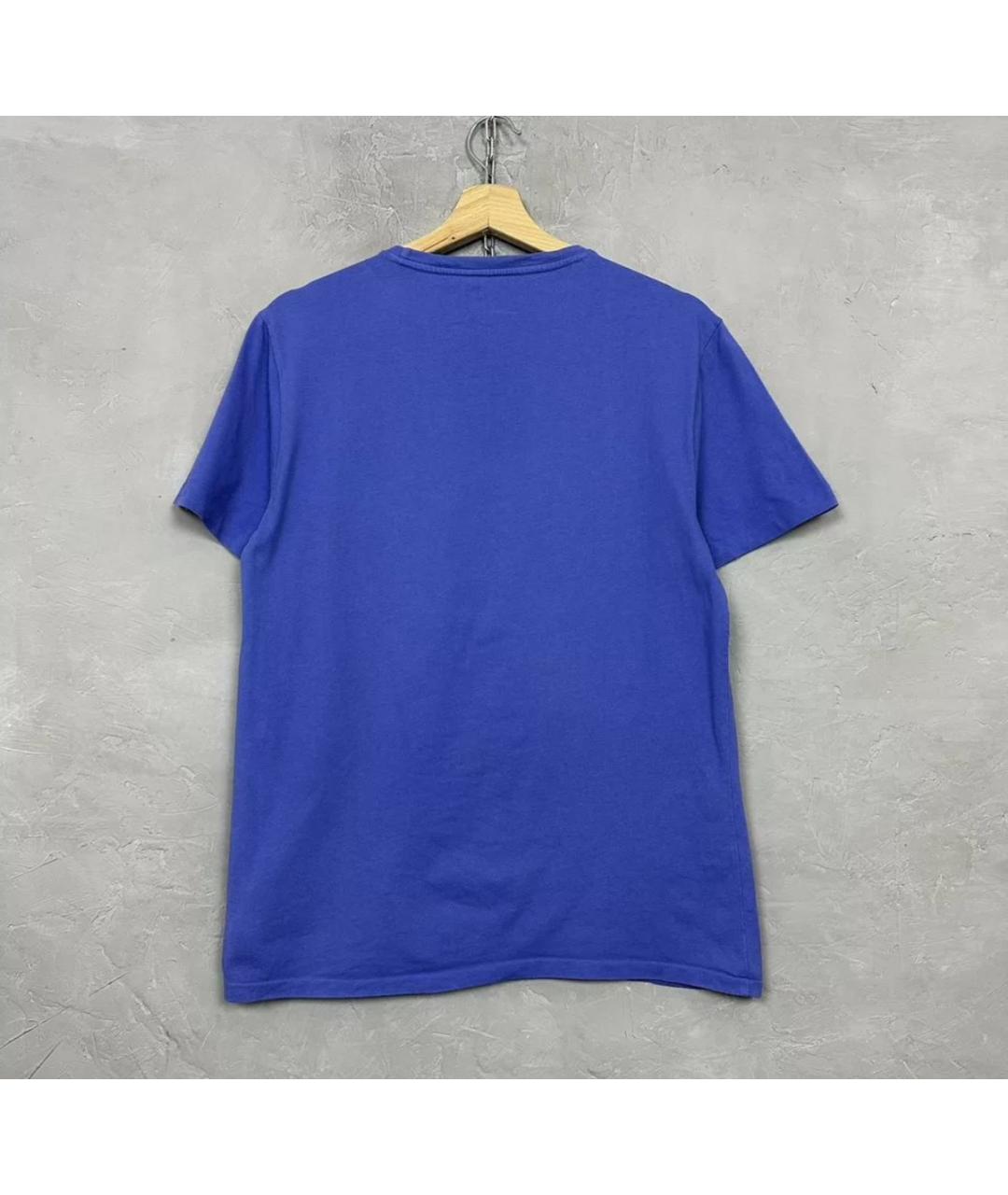 POLO RALPH LAUREN Синяя хлопковая футболка, фото 4