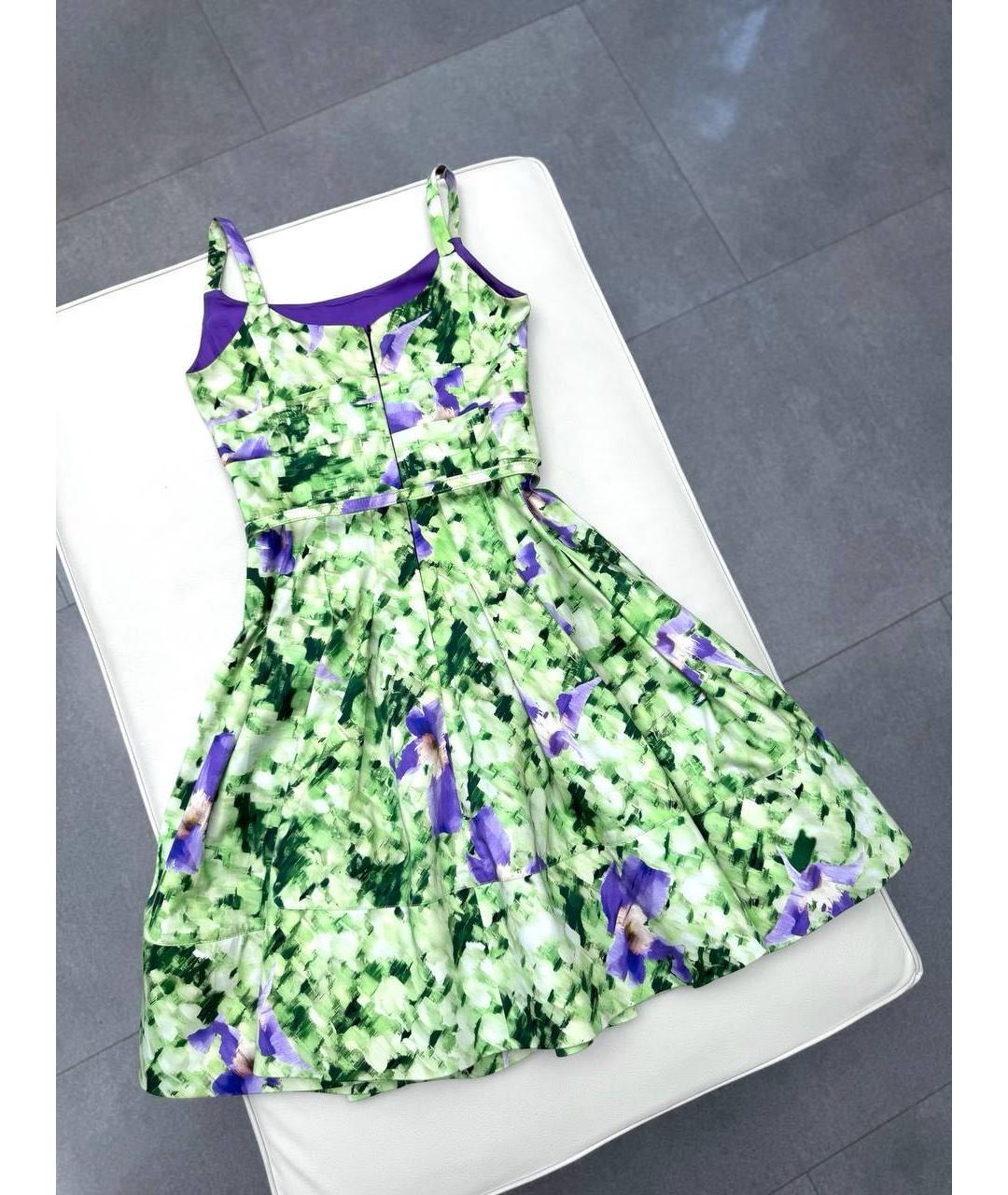 OSCAR DE LA RENTA Зеленое хлопко-эластановое повседневное платье, фото 6