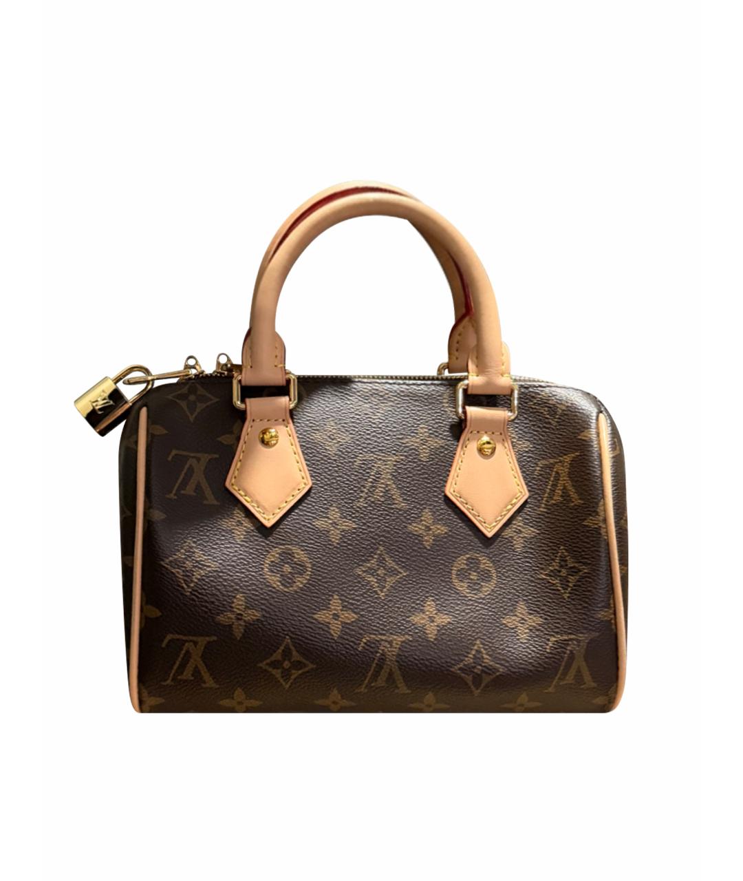 LOUIS VUITTON Коричневая канва сумка с короткими ручками, фото 1