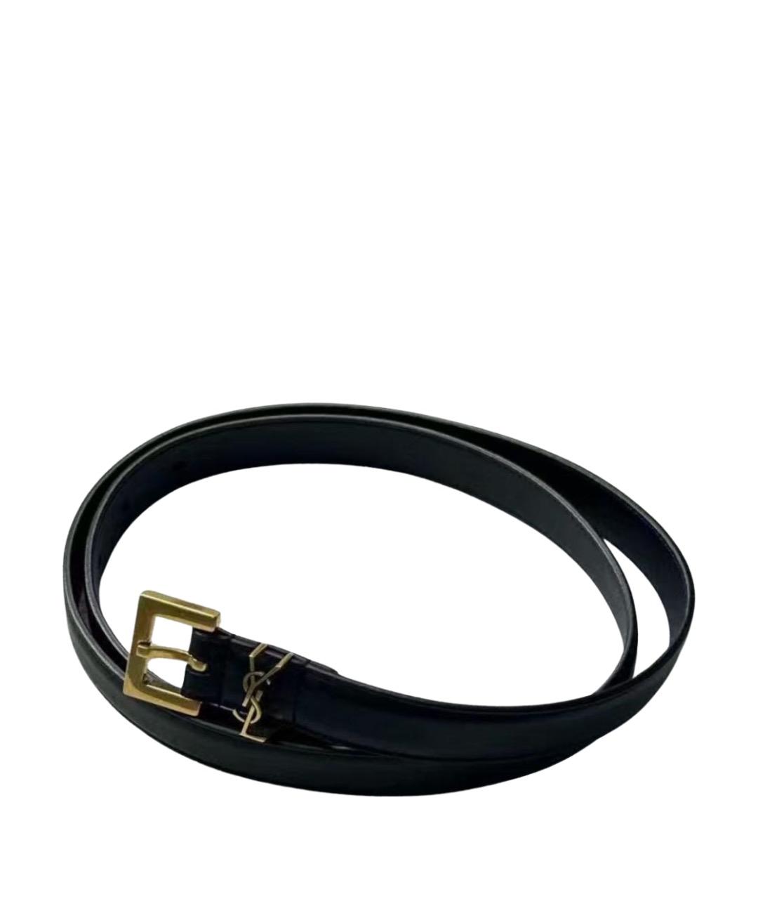 SAINT LAURENT Черный ремень, фото 1