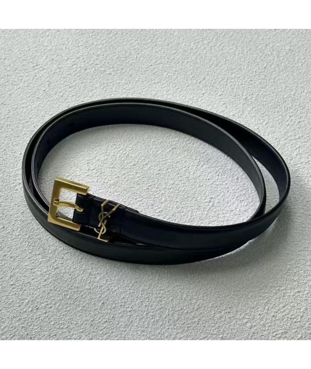SAINT LAURENT Черный ремень, фото 4