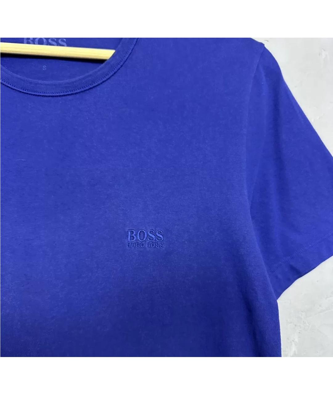 HUGO BOSS Синяя хлопковая футболка, фото 3