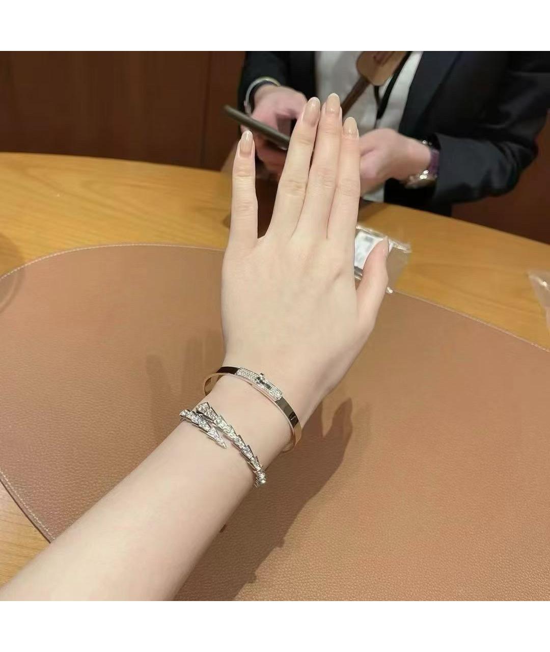HERMES Серебряный браслет из белого золота, фото 3