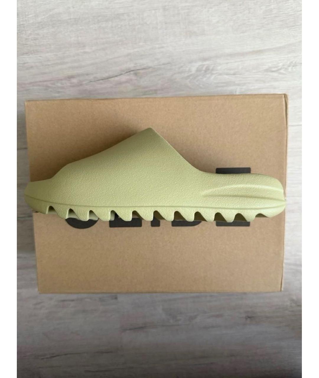 ADIDAS YEEZY Желтые резиновые шлепанцы, фото 2