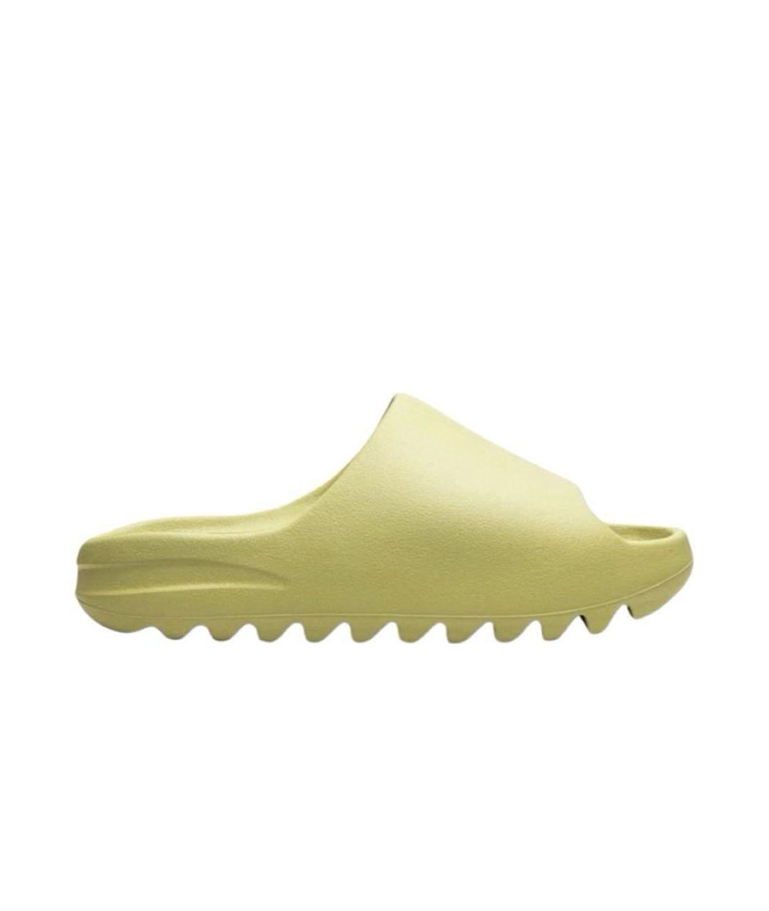 ADIDAS YEEZY Желтые резиновые шлепанцы, фото 4