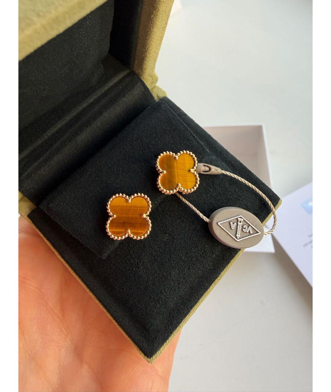 VAN CLEEF & ARPELS Горчичные серьги из желтого золота, фото 2