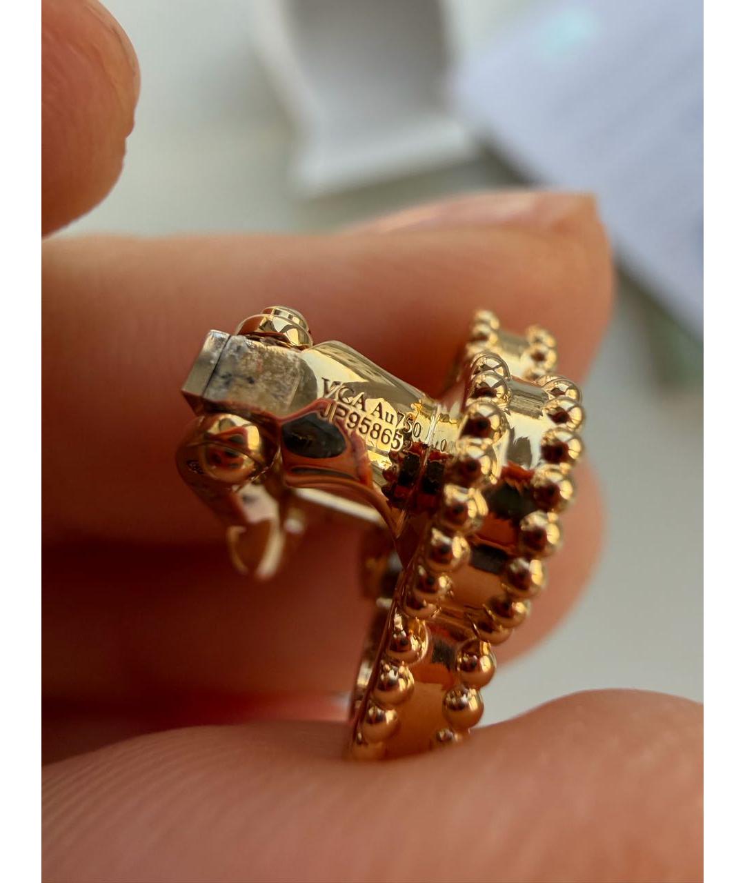 VAN CLEEF & ARPELS Горчичные серьги из желтого золота, фото 4