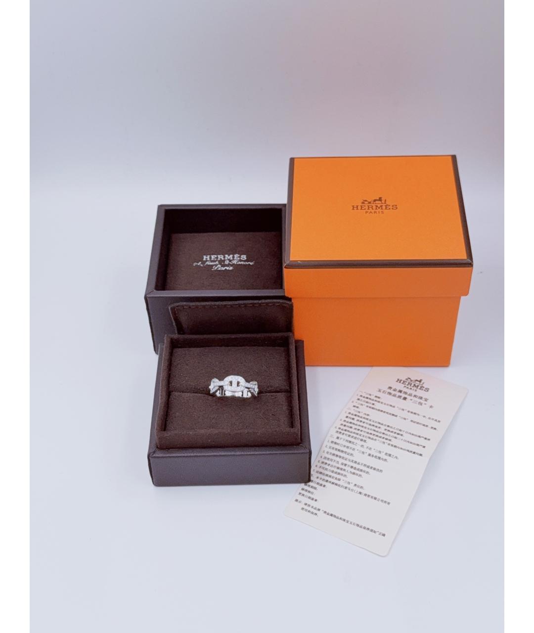 HERMES Серебряное кольцо из белого золота, фото 2