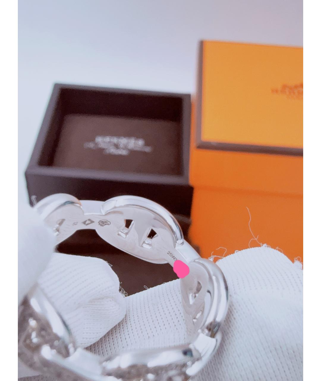 HERMES Серебряное кольцо из белого золота, фото 7