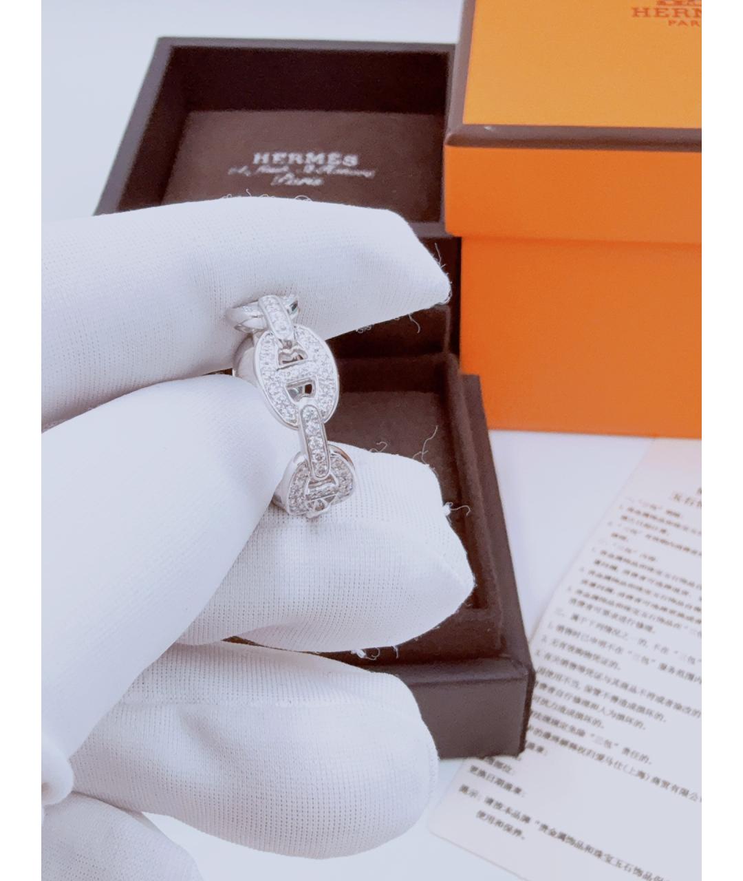 HERMES Серебряное кольцо из белого золота, фото 4