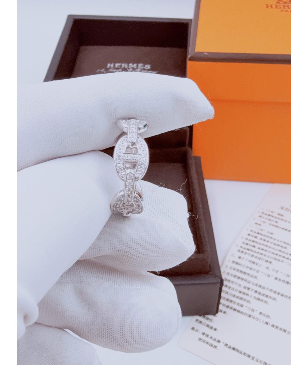 HERMES Серебряное кольцо из белого золота, фото 3