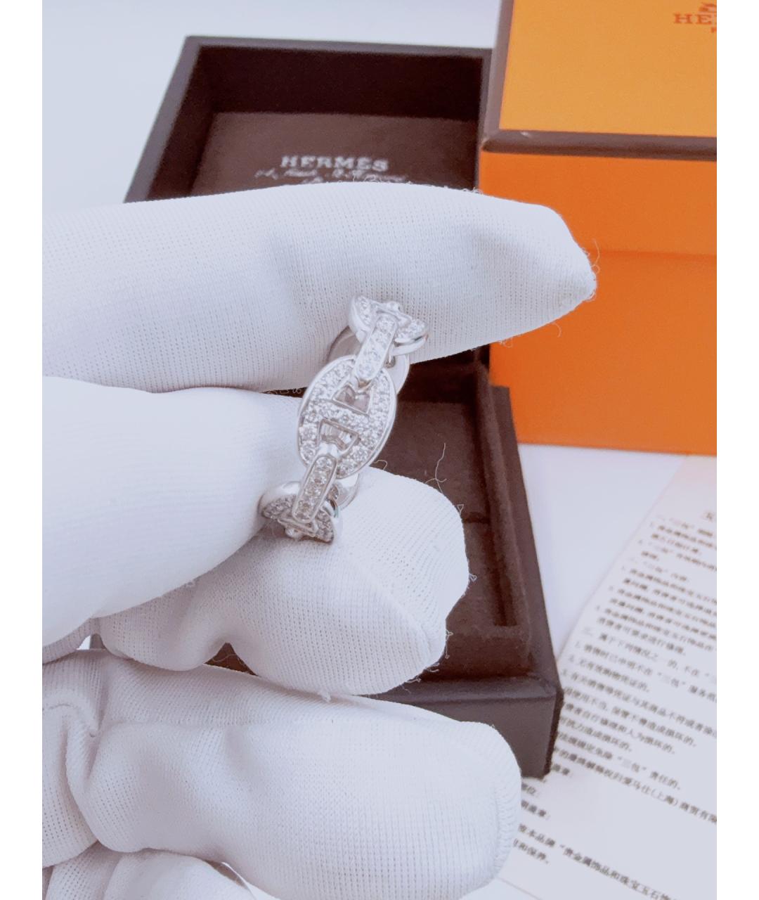 HERMES Серебряное кольцо из белого золота, фото 5