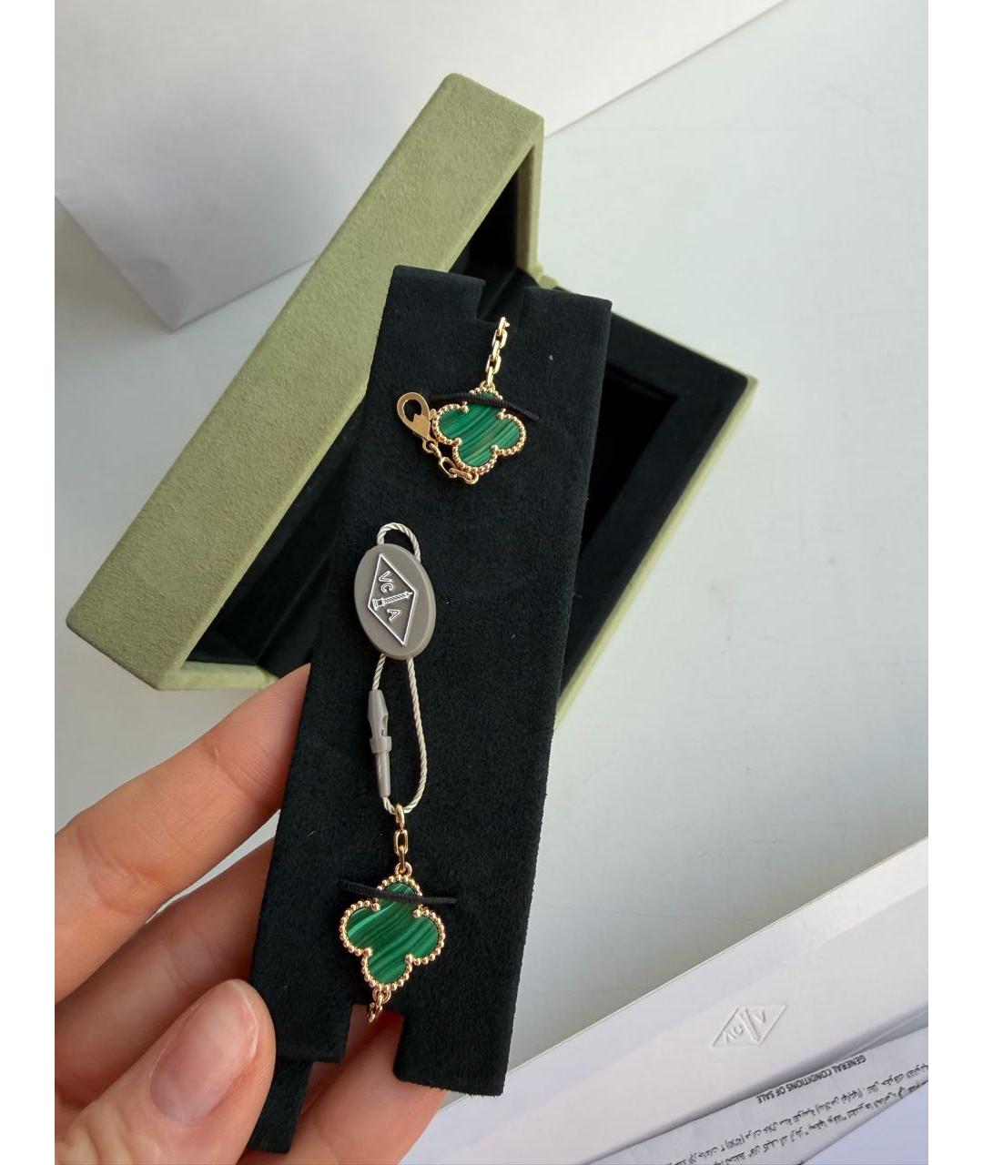 VAN CLEEF & ARPELS Зеленый браслет из желтого золота, фото 3