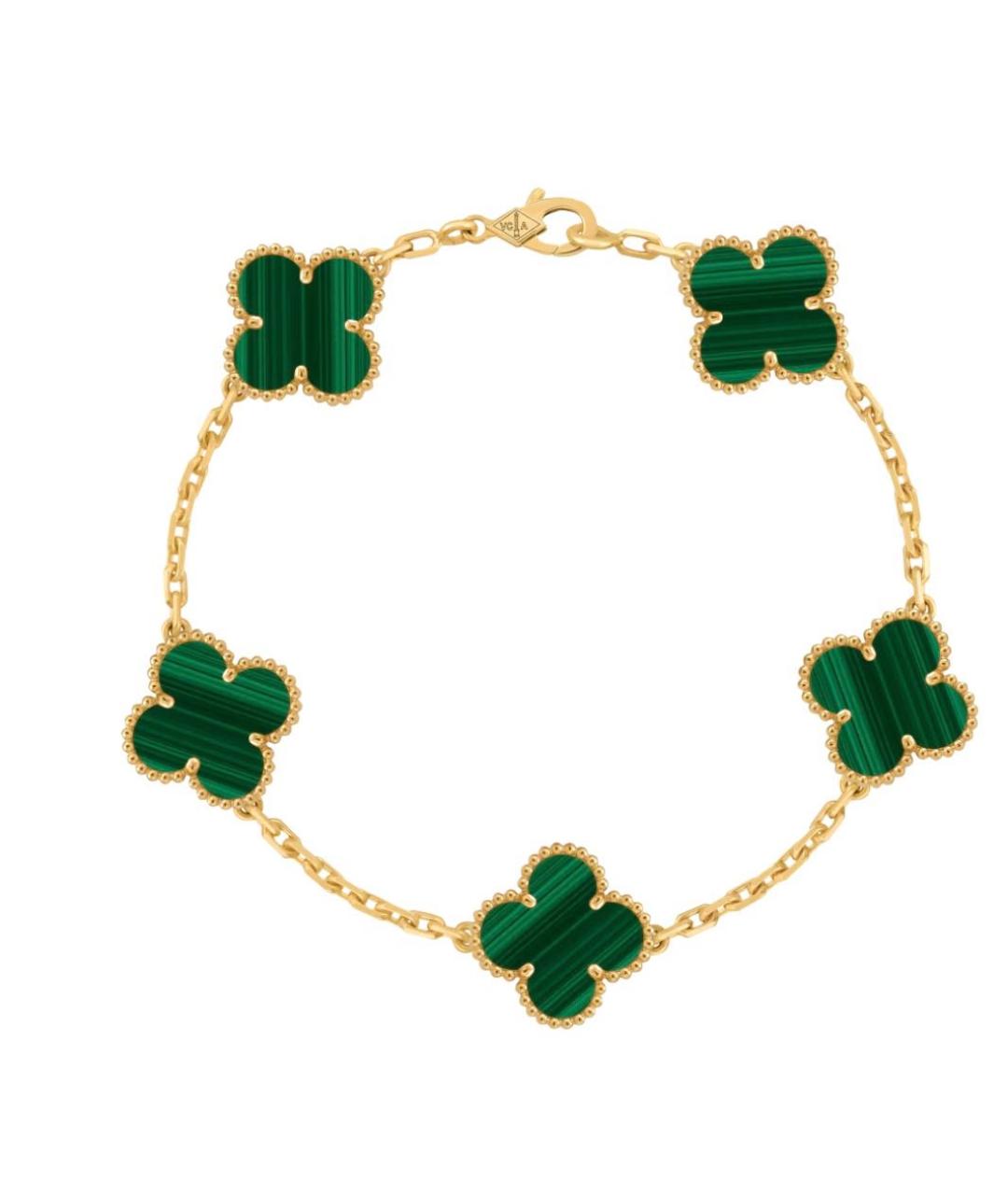 VAN CLEEF & ARPELS Зеленый браслет из желтого золота, фото 1