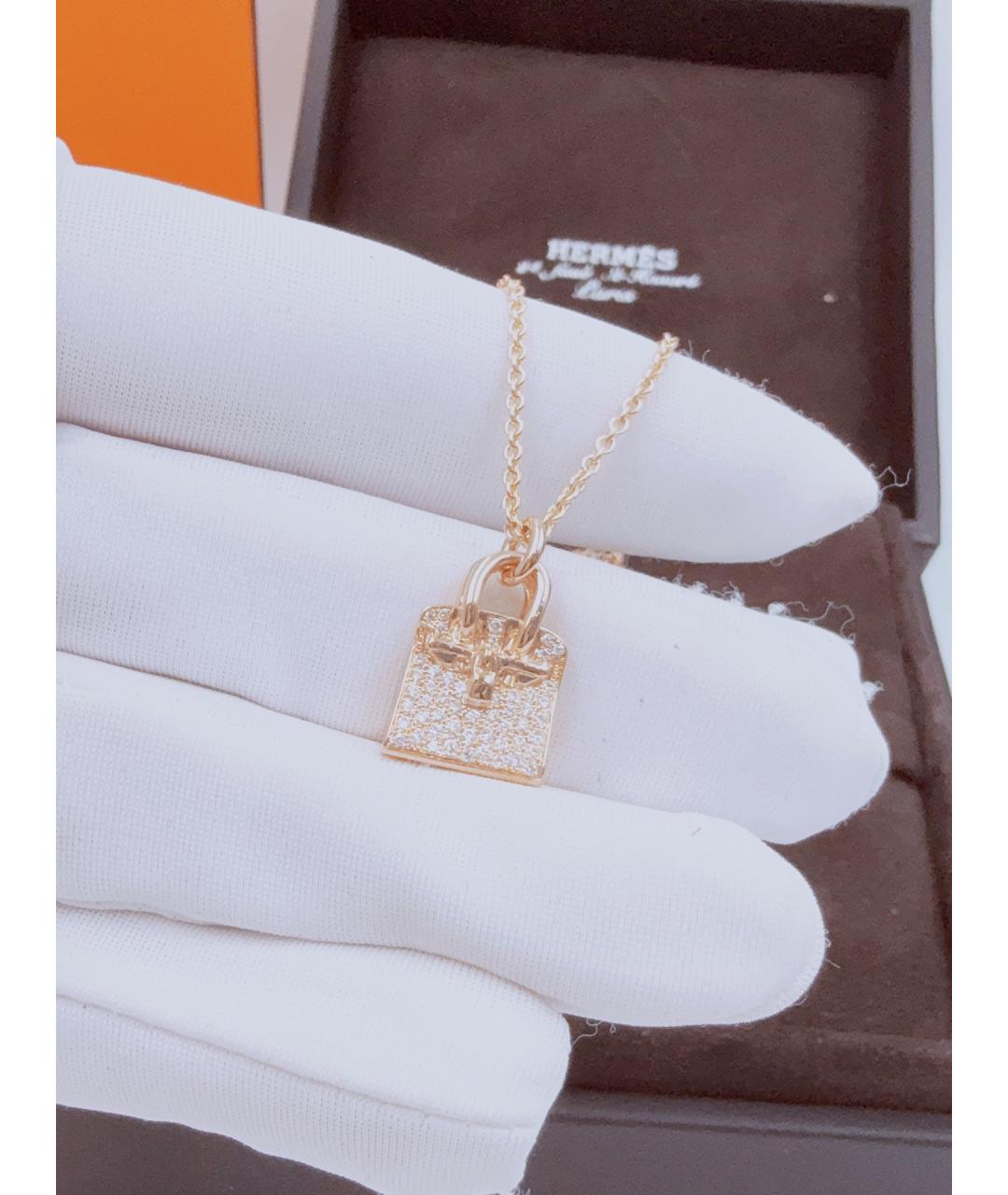 HERMES Золотое колье из розового золота, фото 4