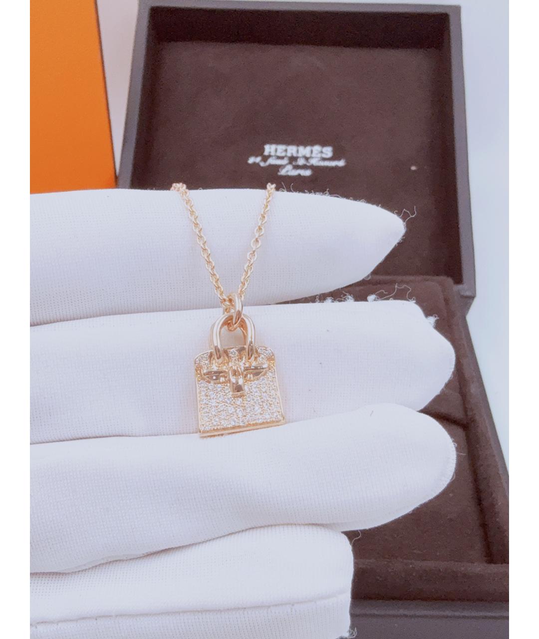 HERMES Золотое колье из розового золота, фото 3
