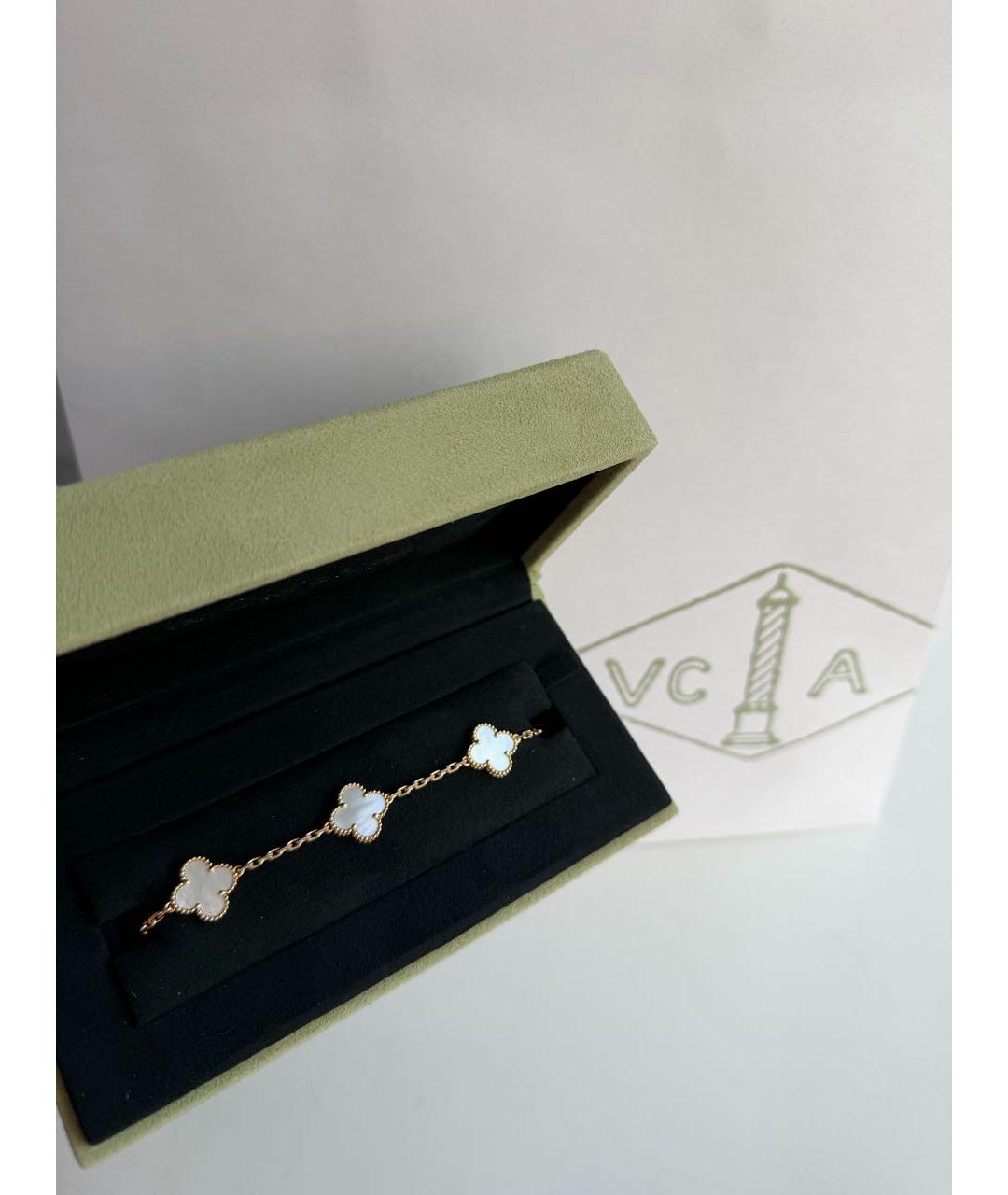 VAN CLEEF & ARPELS Белый браслет из желтого золота, фото 2