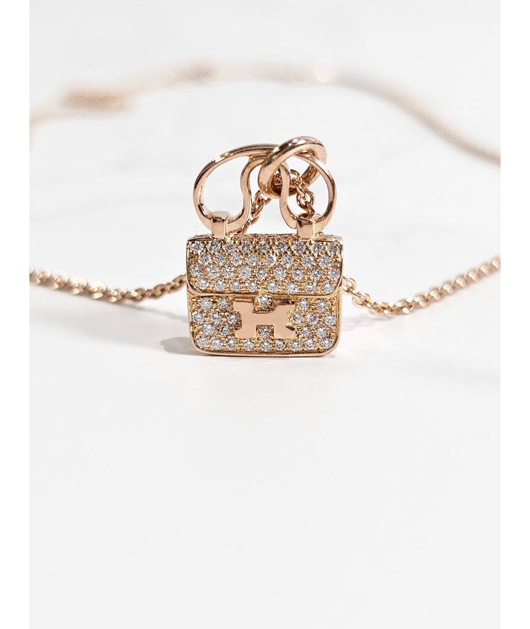 HERMES Золотое колье из розового золота, фото 2