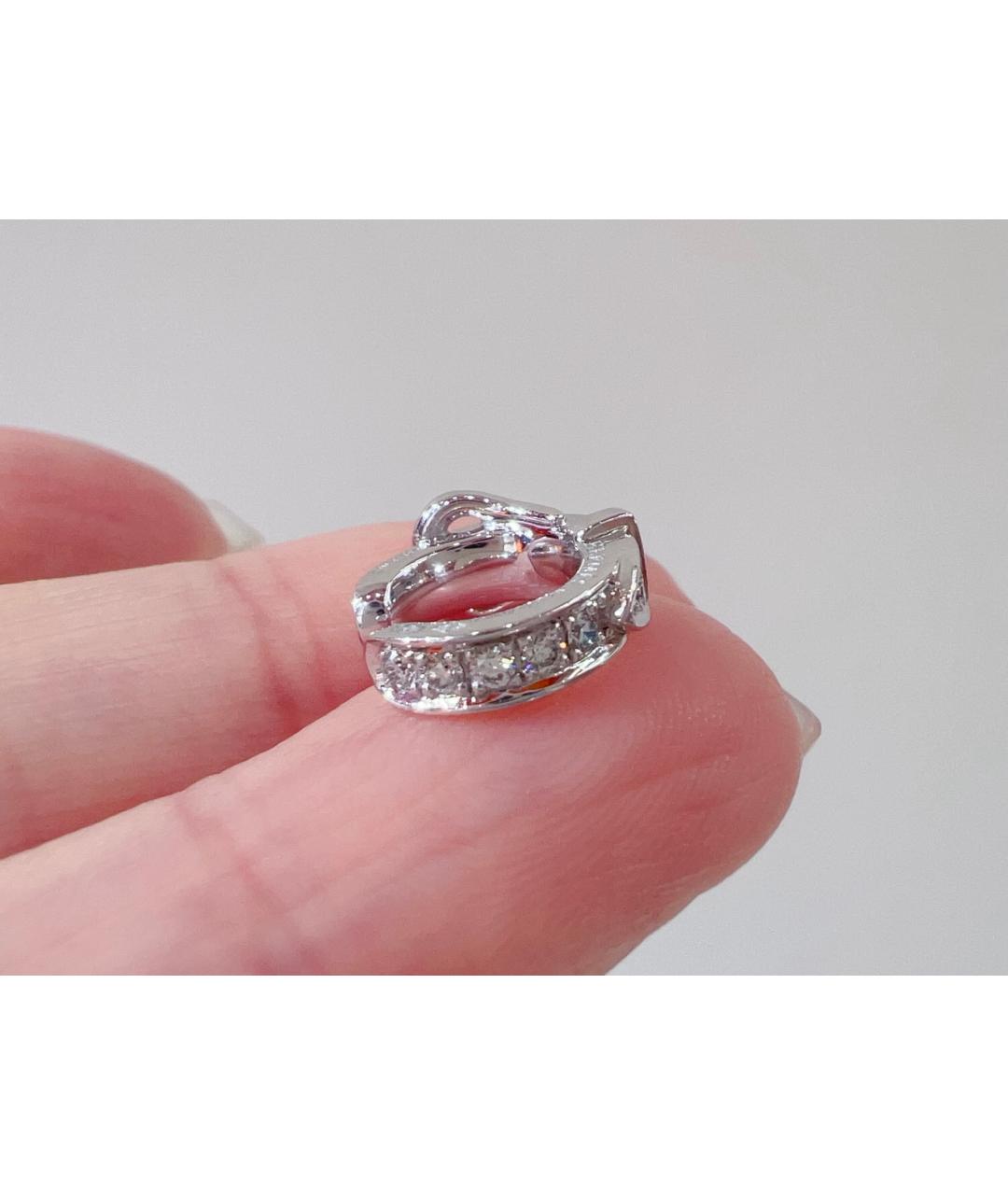 HERMES Серебряные серьги из белого золота, фото 3