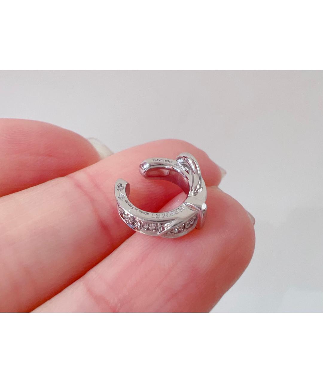 HERMES Серебряные серьги из белого золота, фото 5