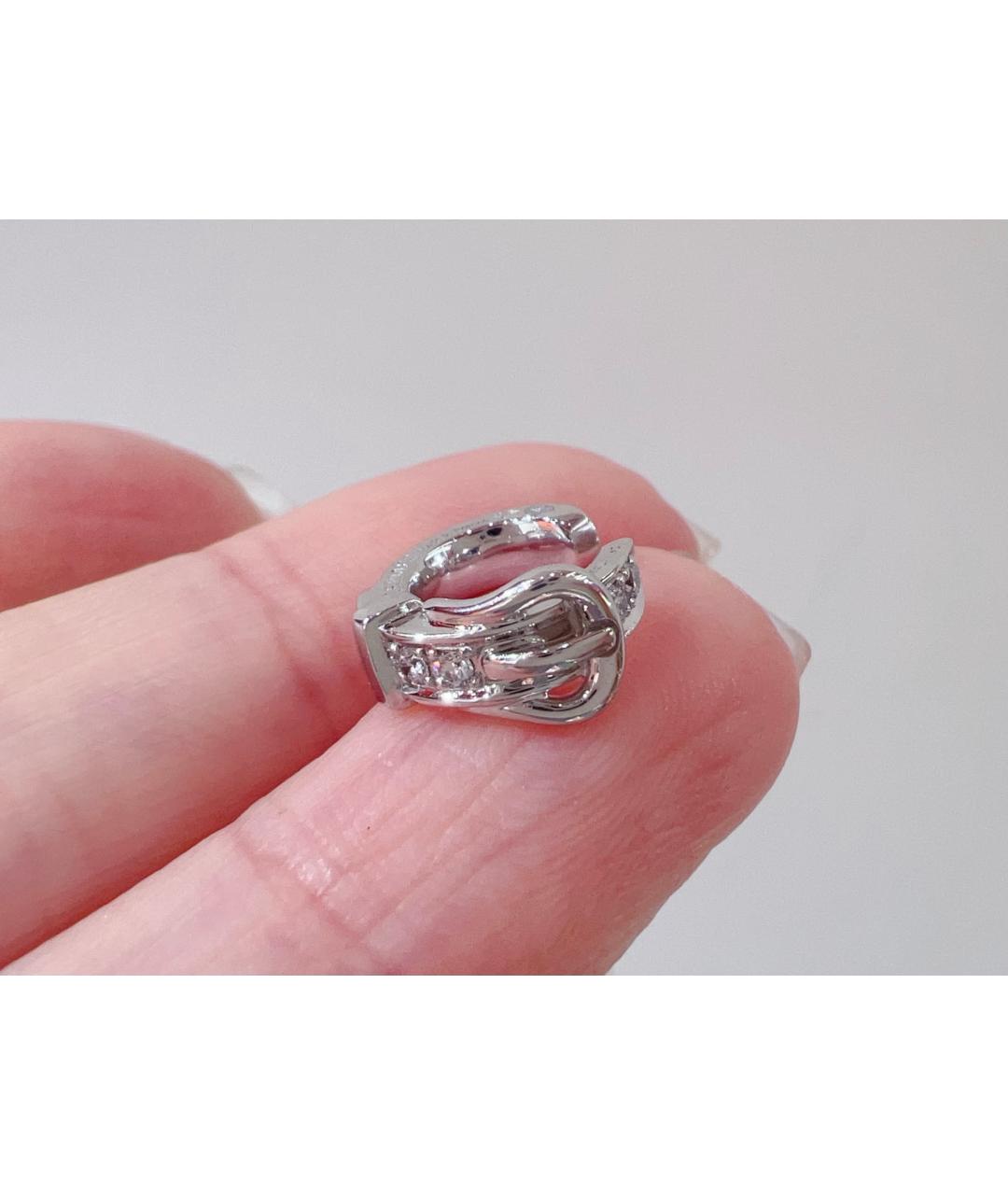 HERMES Серебряные серьги из белого золота, фото 2