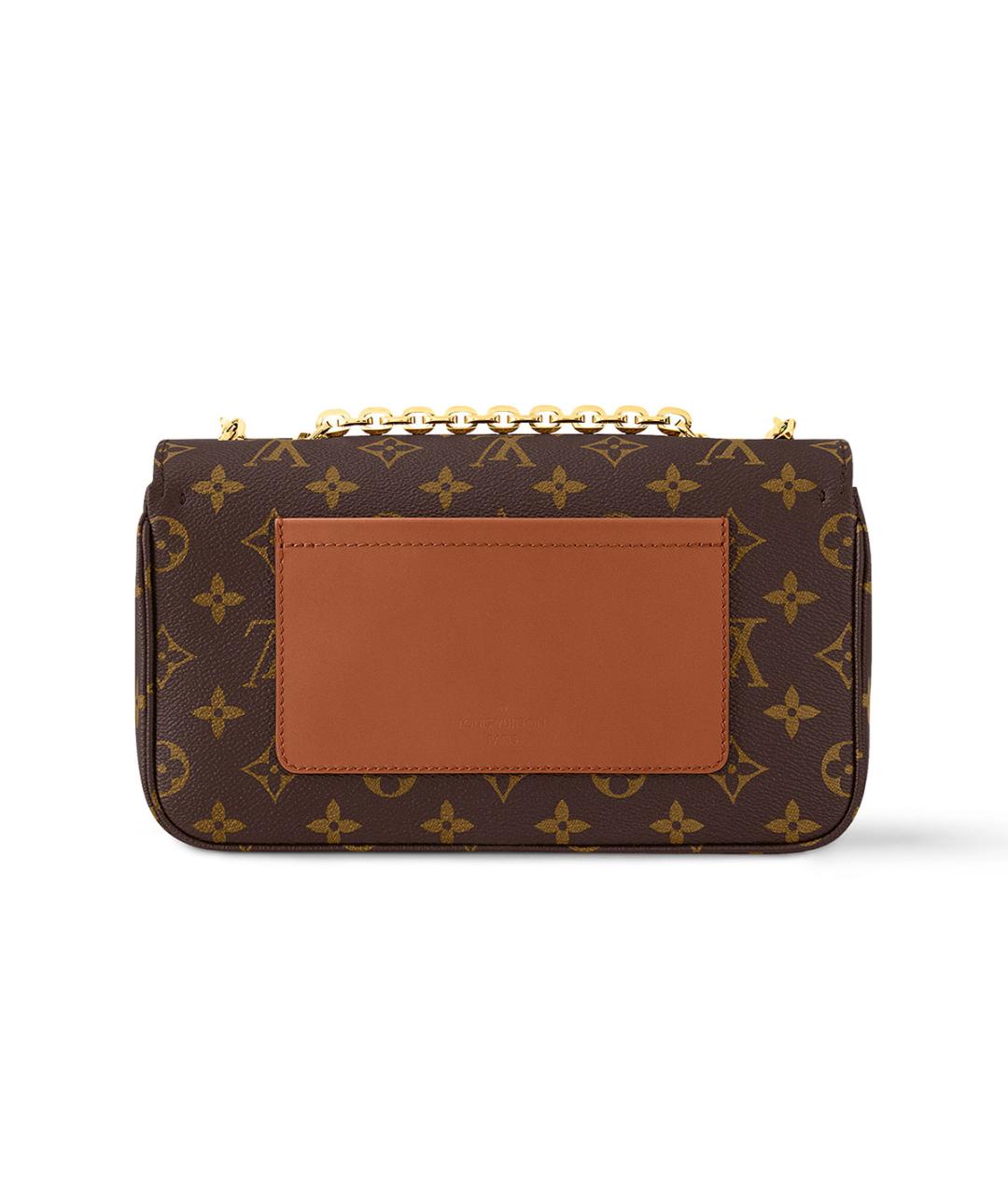 LOUIS VUITTON Коричневая канва сумка через плечо, фото 3