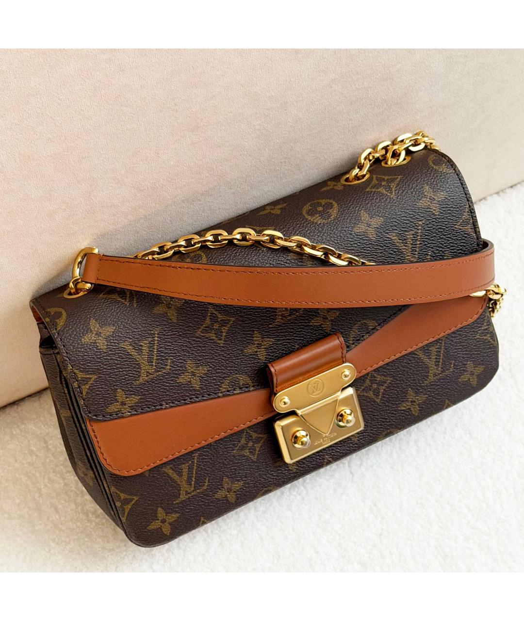 LOUIS VUITTON Коричневая канва сумка через плечо, фото 6