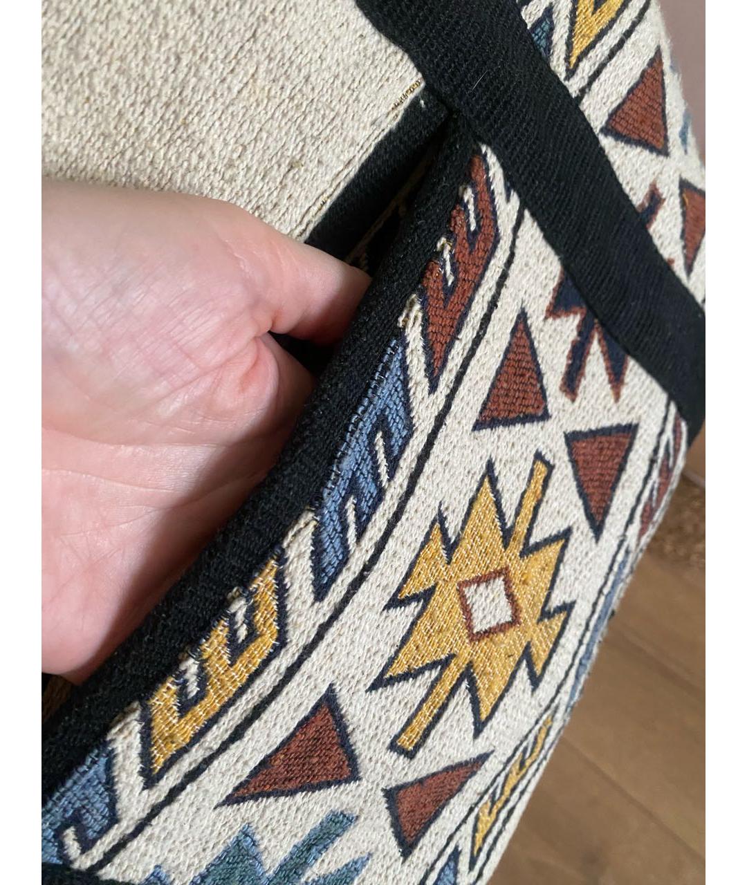 ISABEL MARANT Бежевая хлопковая пляжная сумка, фото 5