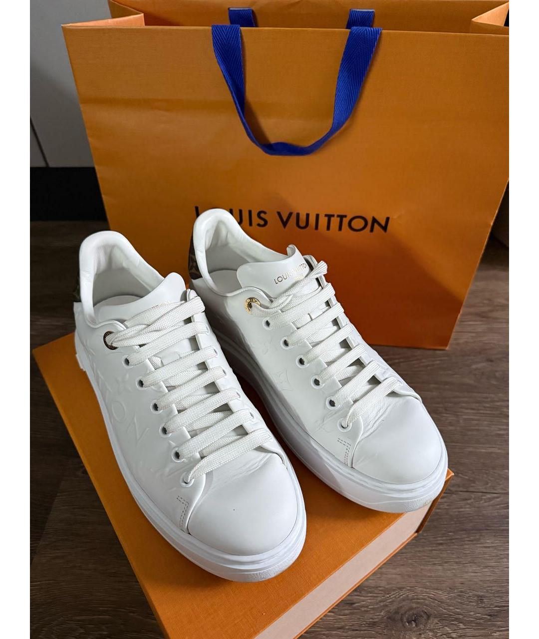 LOUIS VUITTON Белые кожаные кеды, фото 6