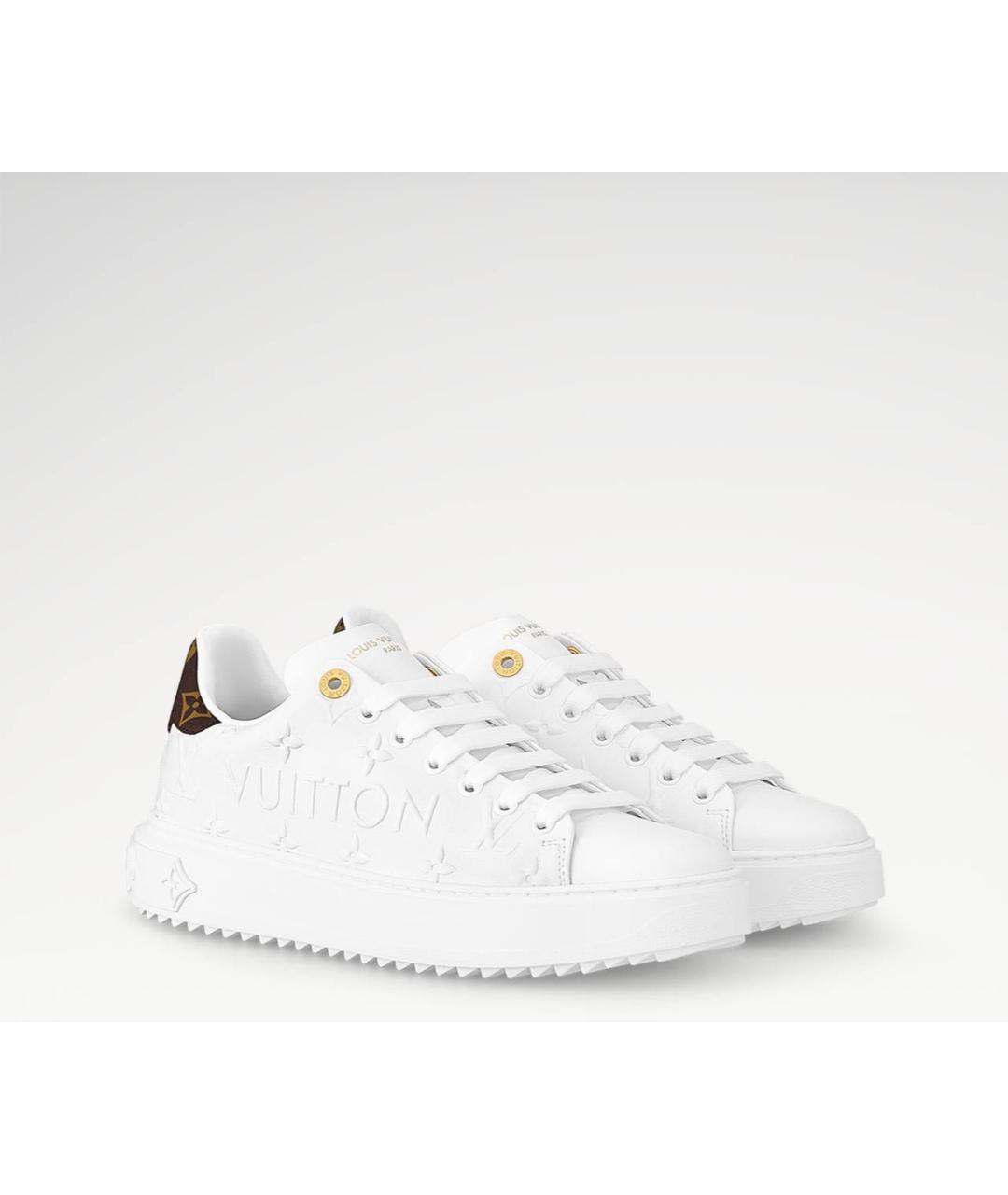 LOUIS VUITTON Белые кожаные кеды, фото 9