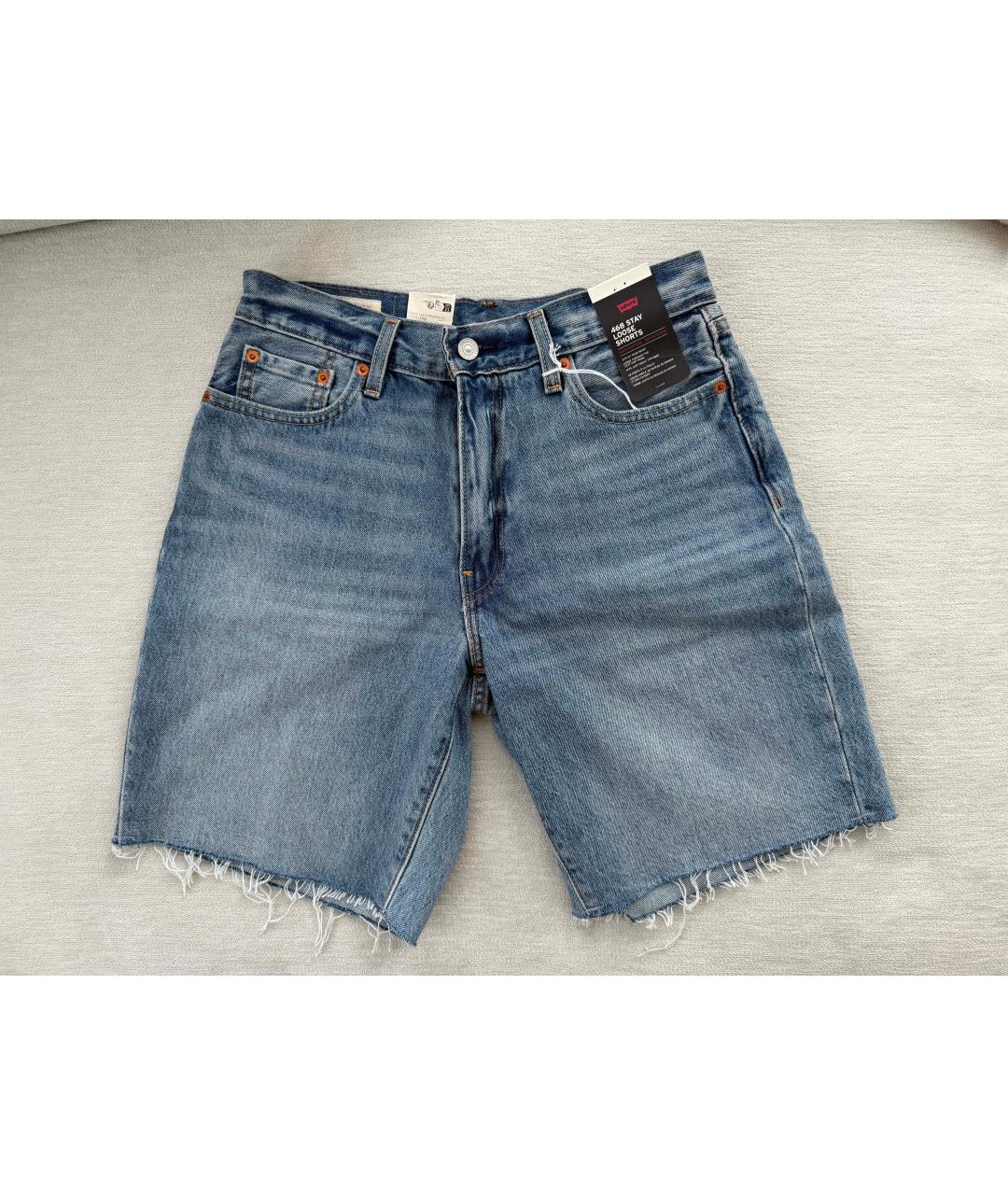 LEVI'S Голубые деним шорты, фото 6