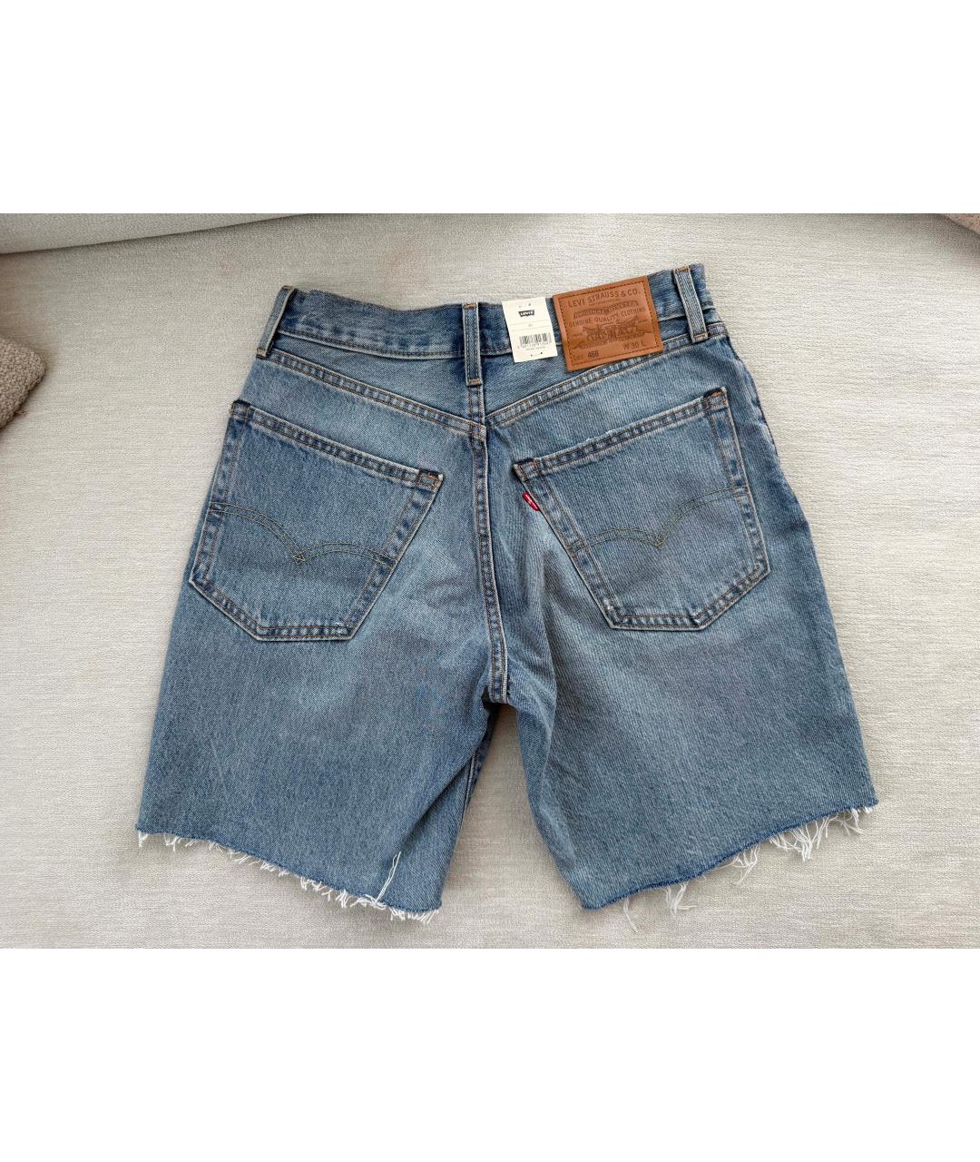 LEVI'S Голубые деним шорты, фото 2