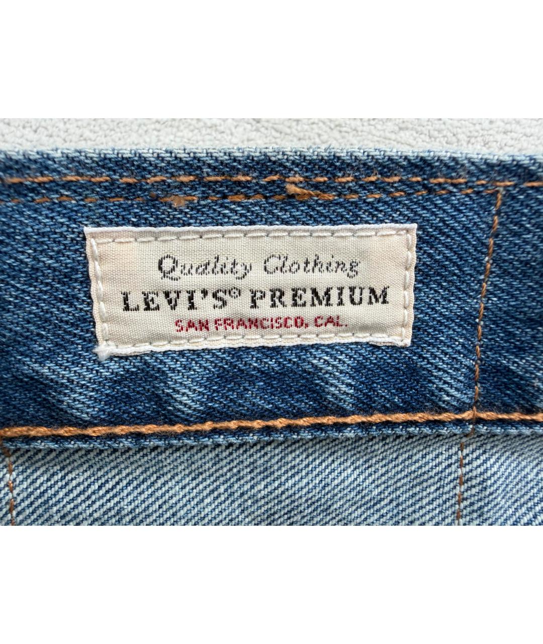 LEVI'S Голубые деним шорты, фото 4