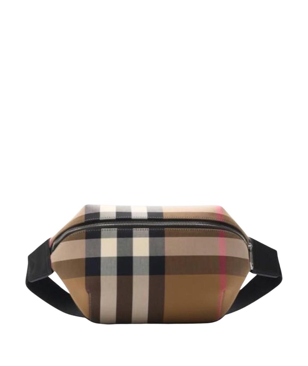 BURBERRY Бежевая тканевая поясная сумка, фото 8