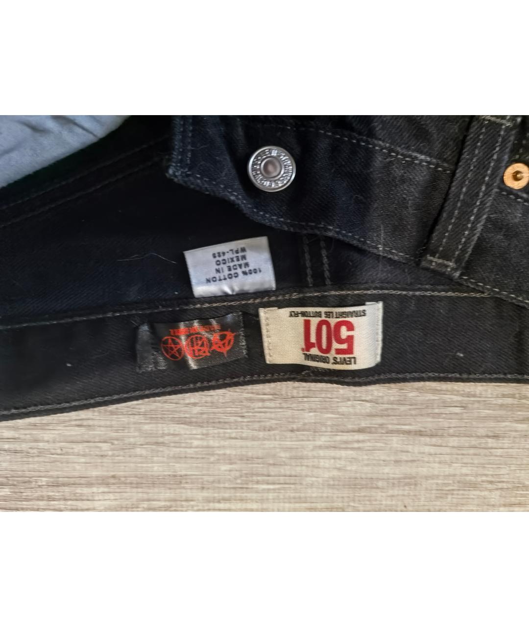LEVI'S Черные хлопковые джинсы, фото 3