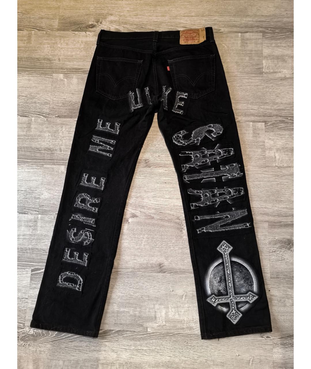 LEVI'S Черные хлопковые джинсы, фото 5