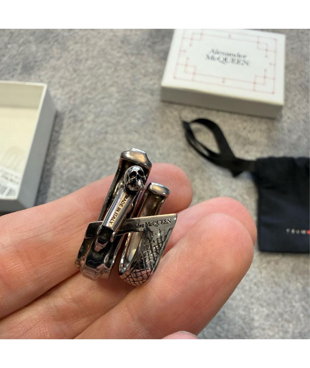 ALEXANDER MCQUEEN Серебряные латунные серьги, фото 4