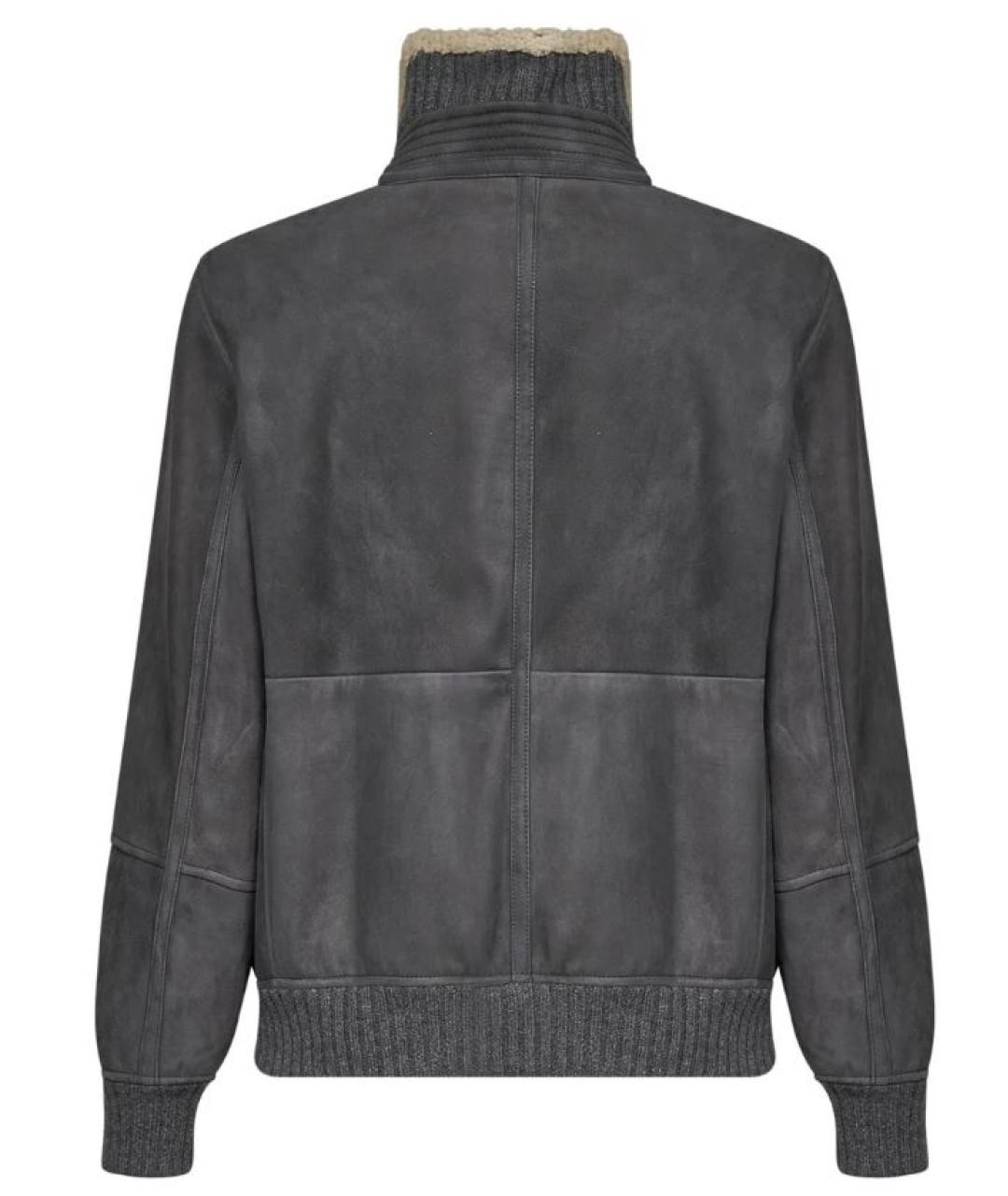 BRUNELLO CUCINELLI Антрацитовая замшевая куртка, фото 2